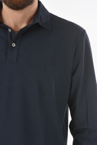 Cotton BORG 3-Buttons Polo Shirt with Long Sleeve