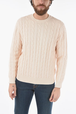 Cable Knit Crew-neck Sweater