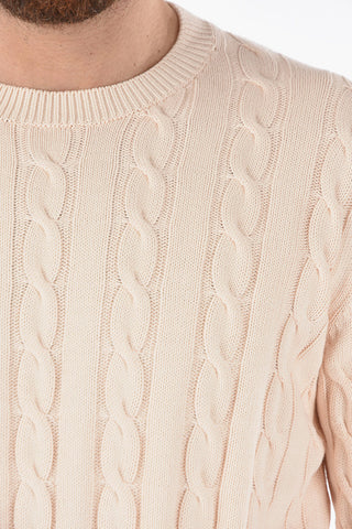 Cable Knit Crew-neck Sweater