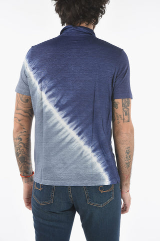 Shaded Effect Flax SMITH Polo Shirt with Breast Pocket