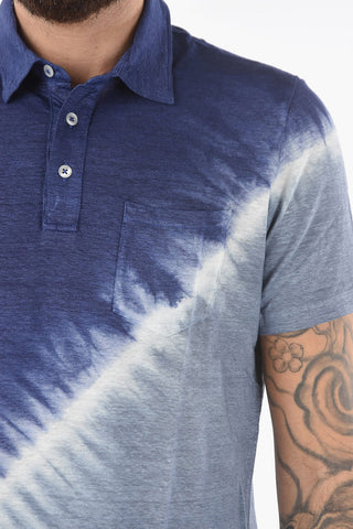 Shaded Effect Flax SMITH Polo Shirt with Breast Pocket