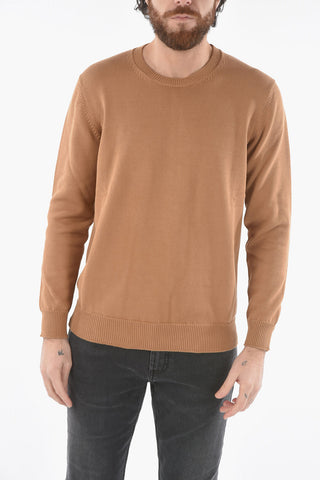 Lightweight Cotton Solid Color Crew-Neck Sweater