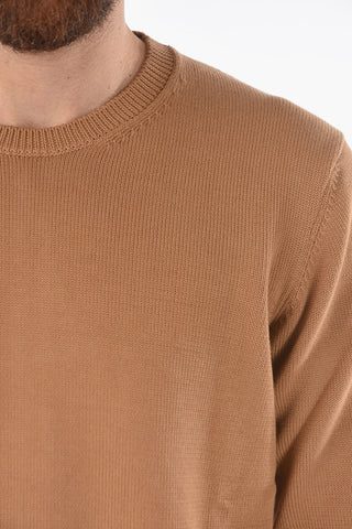 Lightweight Cotton Solid Color Crew-Neck Sweater