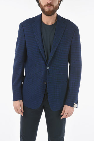 virgin wool Two-Tone GATE notch lapel 2-button blazer