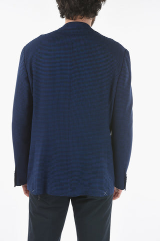 virgin wool Two-Tone GATE notch lapel 2-button blazer