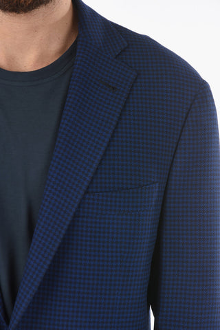 virgin wool Two-Tone GATE notch lapel 2-button blazer