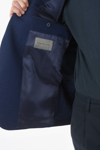 virgin wool Two-Tone GATE notch lapel 2-button blazer