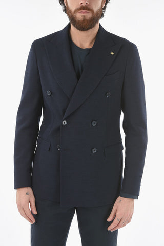 CC COLLECTION side vents peak lapel REWARD double-breasted blazer
