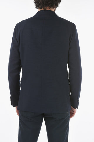 CC COLLECTION side vents peak lapel REWARD double-breasted blazer