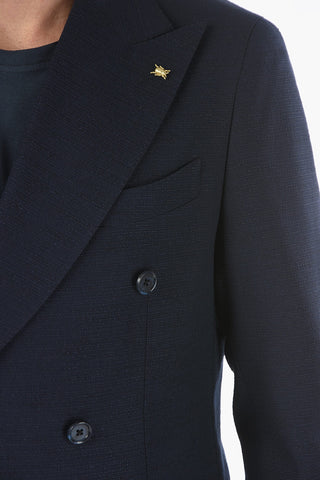 CC COLLECTION side vents peak lapel REWARD double-breasted blazer