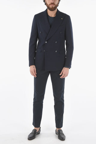 CC COLLECTION side vents peak lapel REWARD double-breasted blazer