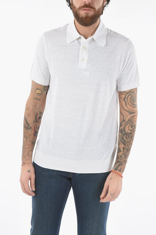 Solid Color Cotton and Flax GREG Polo Shirt