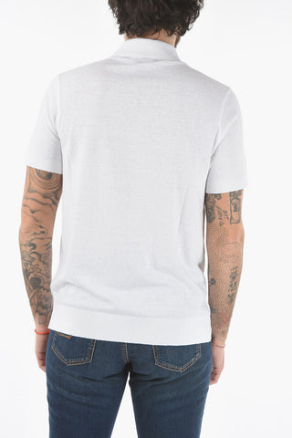 Solid Color Cotton and Flax GREG Polo Shirt