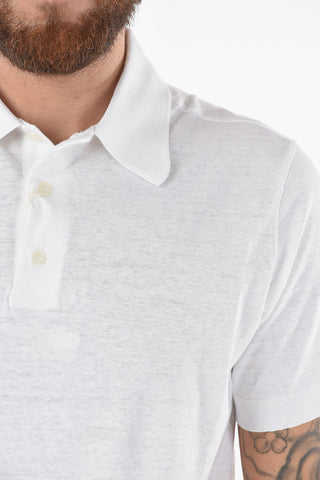 Solid Color Cotton and Flax GREG Polo Shirt