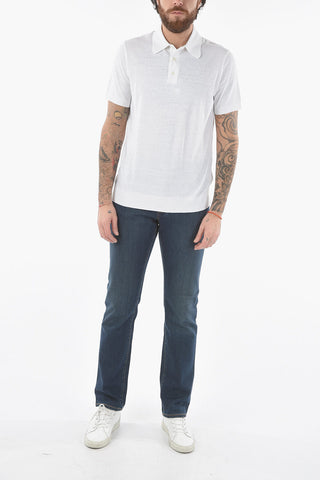 Solid Color Cotton and Flax GREG Polo Shirt