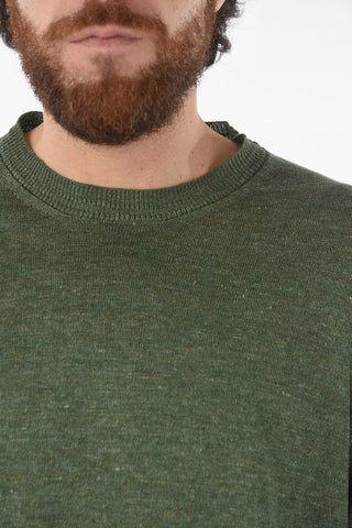 Maglia Girocollo Melange in Lino