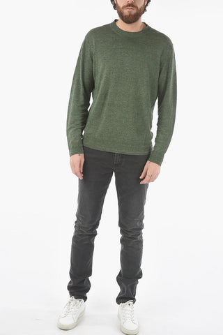 Maglia Girocollo Melange in Lino