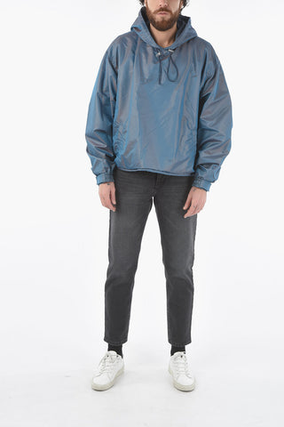 Anorak In Nylon effetto congiate con Coulisse
