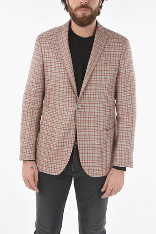 CC COLLECTION giacca a 2 bottoni RIGHT a quadri vichy due spacchi revers classico