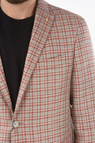 CC COLLECTION giacca a 2 bottoni RIGHT a quadri vichy due spacchi revers classico