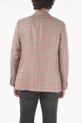 CC COLLECTION giacca a 2 bottoni RIGHT a quadri vichy due spacchi revers classico