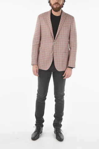 CC COLLECTION giacca a 2 bottoni RIGHT a quadri vichy due spacchi revers classico