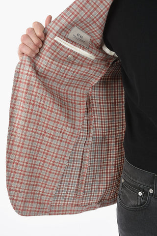 CC COLLECTION giacca a 2 bottoni RIGHT a quadri vichy due spacchi revers classico