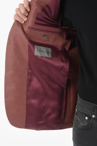 Virgin wool and silk side vents notch lapel GATE 2-button blazer