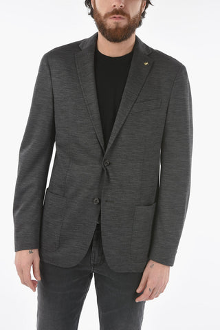CC COLLECTION virgin wool side vents notch lapel RIGHT 2-button blazer