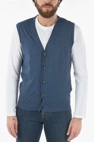 Solid Color Flax and Cotton Vest