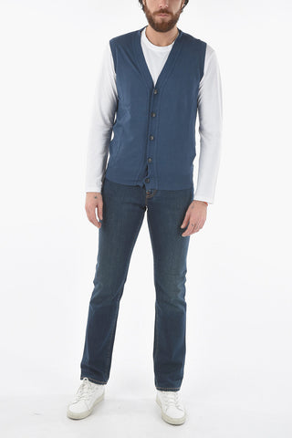 Solid Color Flax and Cotton Vest