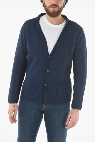 Chevron Motif Knitted Blazer