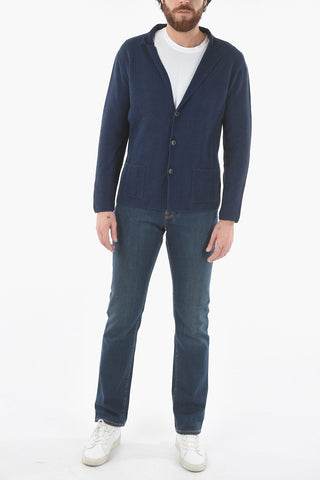 Chevron Motif Knitted Blazer