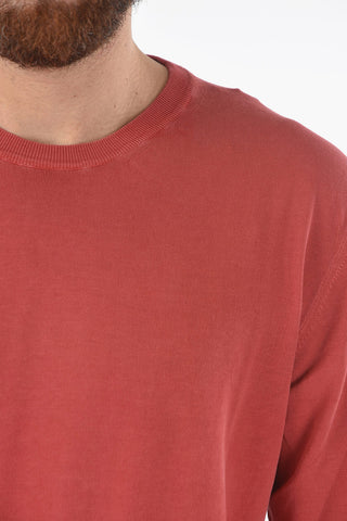 Lightweight Cotton Solid Color Crew-Neck Sweater
