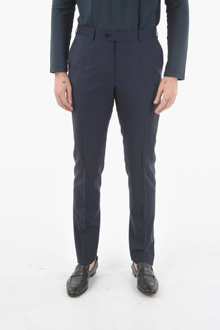 virgin wool MANTUA belt loops 2-button suit