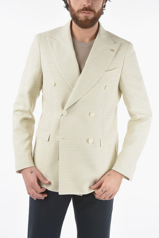 CC COLLECTION side vents peak lapel REWARD double-breasted blazer