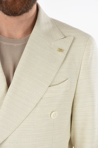 CC COLLECTION side vents peak lapel REWARD double-breasted blazer