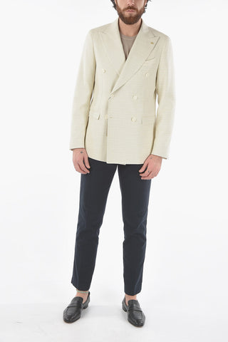 CC COLLECTION side vents peak lapel REWARD double-breasted blazer