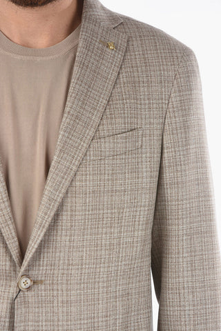 CC COLLECTION silk RIGHT side vents 2-button blazer with Golden Pin