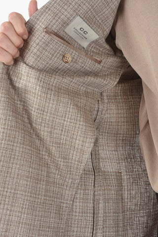 CC COLLECTION silk RIGHT side vents 2-button blazer with Golden Pin