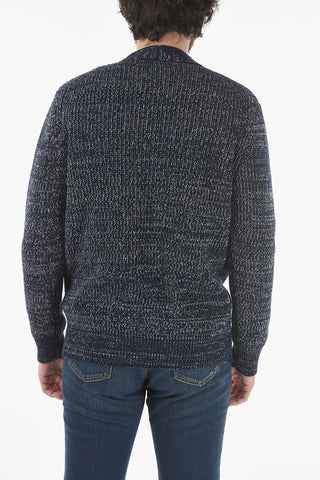 V-Neck Cotton and Flax Cardigan