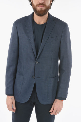 CC COLLECTION virgin wool side vents notch lapel RIGHT 2-button blazer
