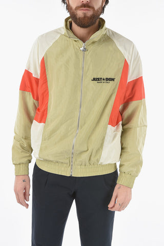 Logo Embroidered Nylon Windbreaker