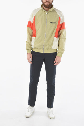 Logo Embroidered Nylon Windbreaker