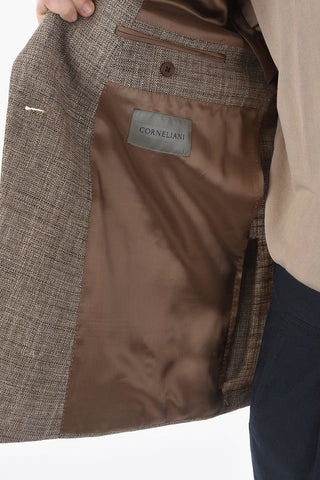 side vents peak lapel double-breasted blazer