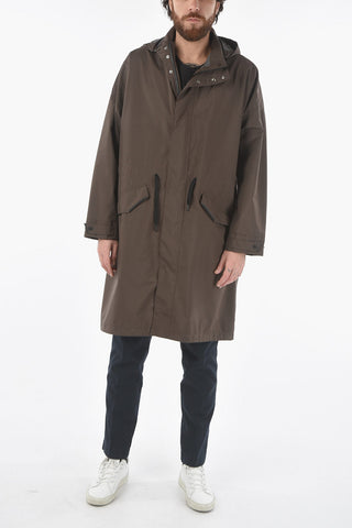 Nylon Parka with Hidden Closure