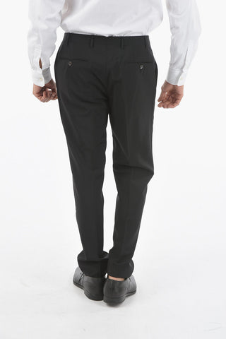 pantaloni Eleganti ACADEMY CERIMONIA mohair e in lana vergine e tasca a filetto