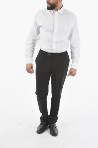 pantaloni Eleganti ACADEMY CERIMONIA mohair e in lana vergine e tasca a filetto