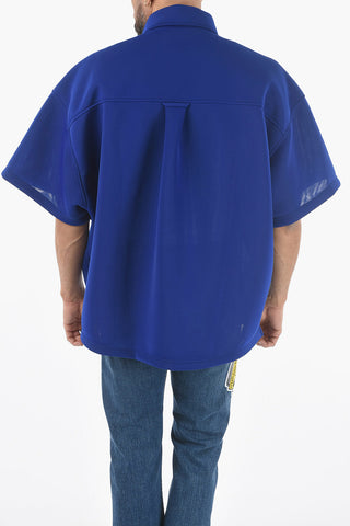 Solid Color Oversized Polo Shirt
