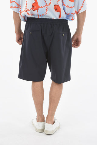 Solid Color Virgin Wool Shorts